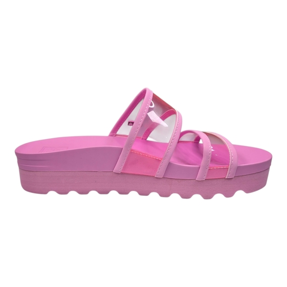 Reef Vista Hi-Energy Clear Strap Platform Slides NEW Size 9 - Picture 2 of 9